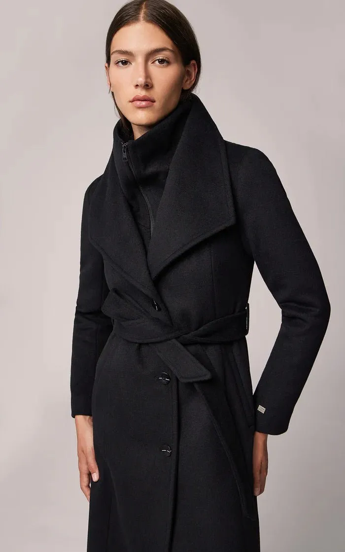 SOIA&KYO ILANA - Slim-Fit Classic Wool Coat With Bib Collar