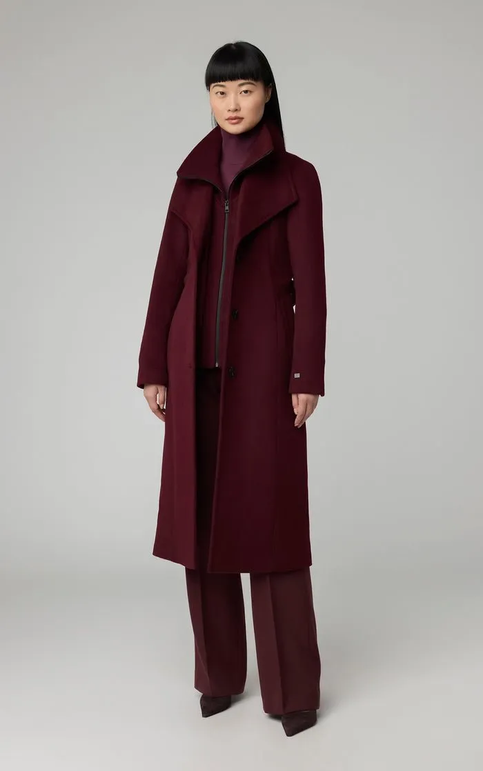 SOIA&KYO ILANA - Slim-Fit Classic Wool Coat With Bib Collar