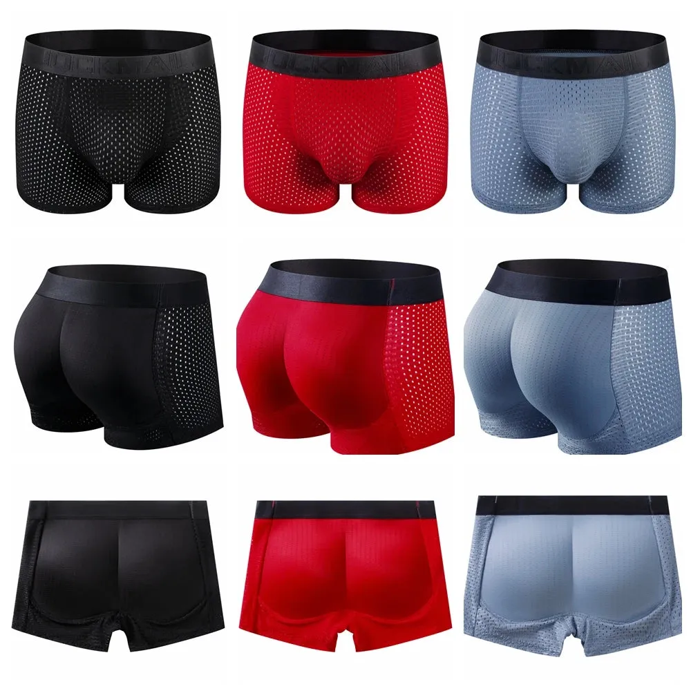 Solid Nylon Butt Hip Lifter Boxer