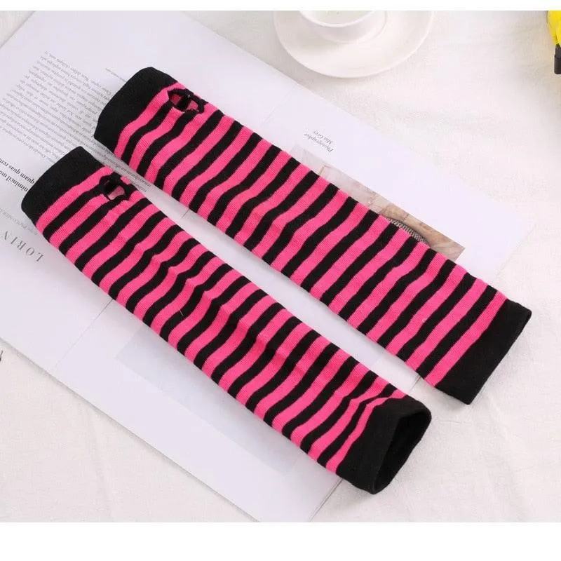 Striped Arm Warmers