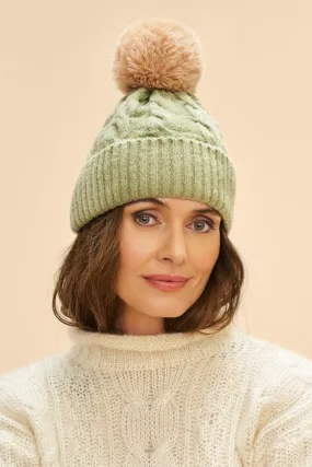 Svana Bobble Hat - Sage