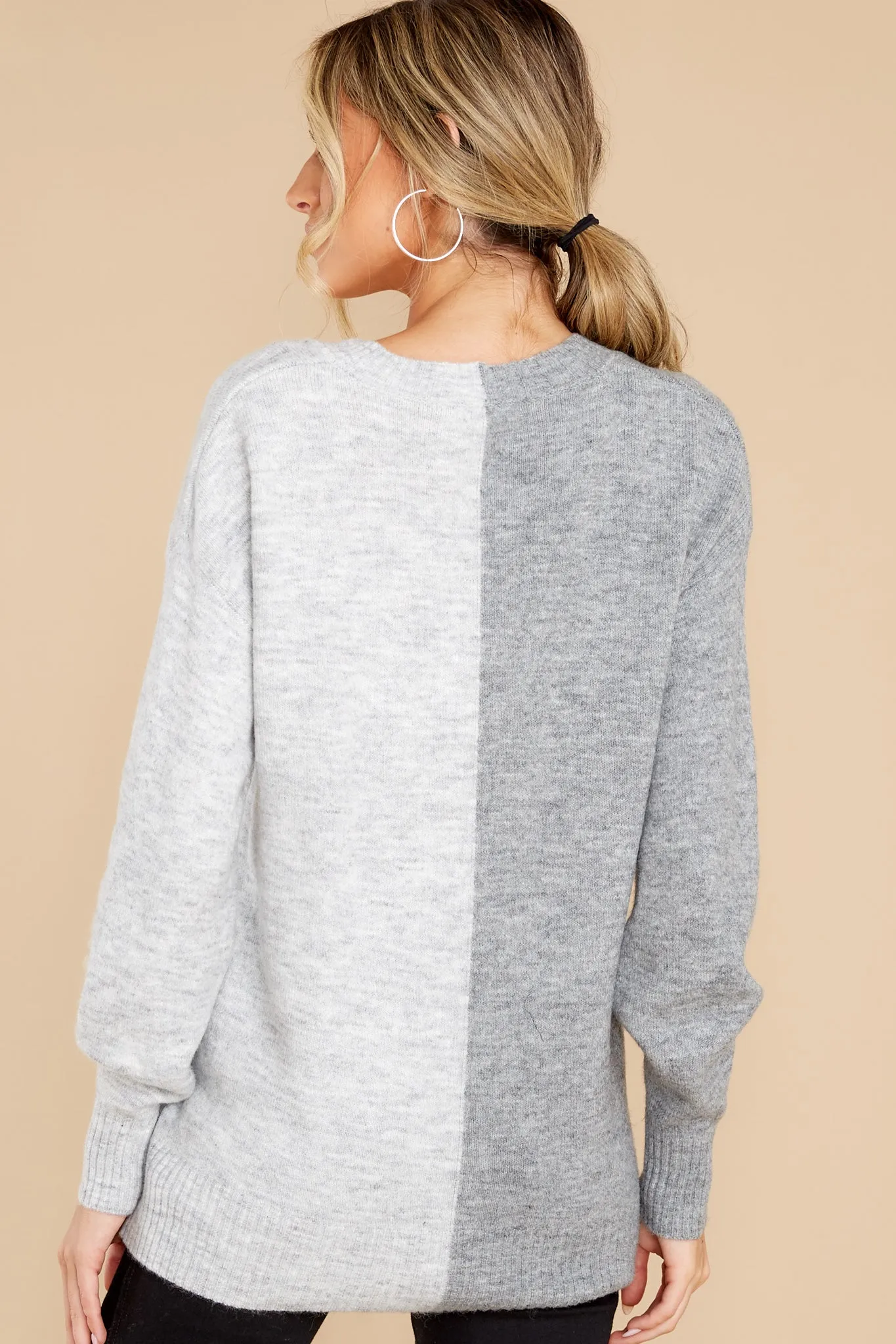 Switch It Up Charcoal And Heather Grey Sweater