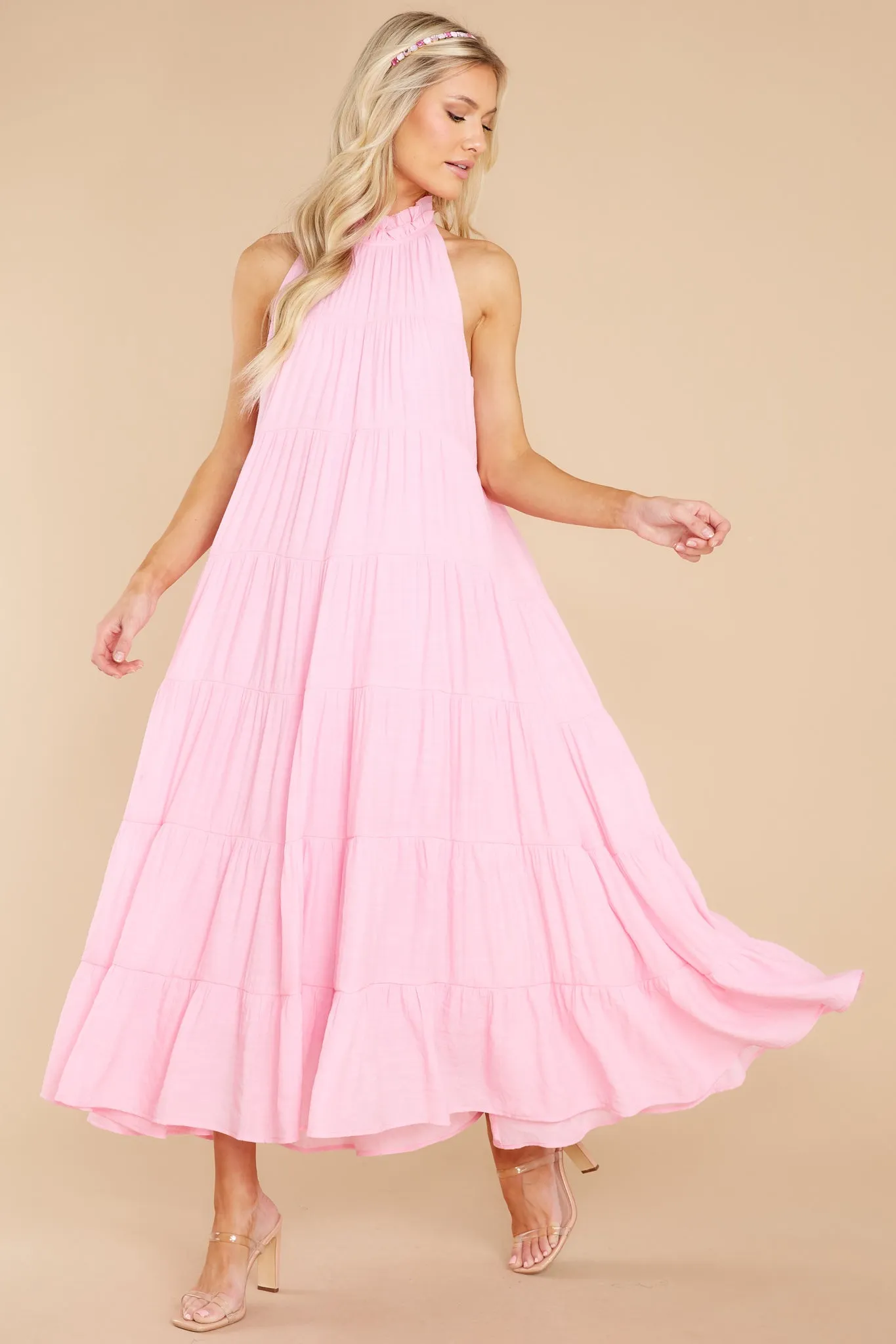 Take Me Dancing Pink Maxi Dress