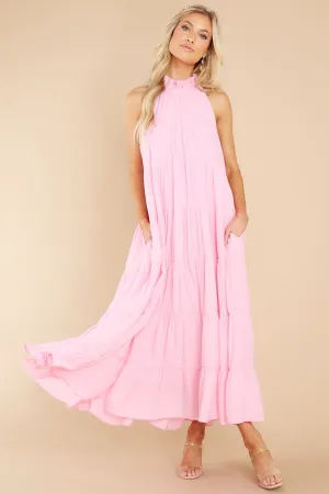 Take Me Dancing Pink Maxi Dress