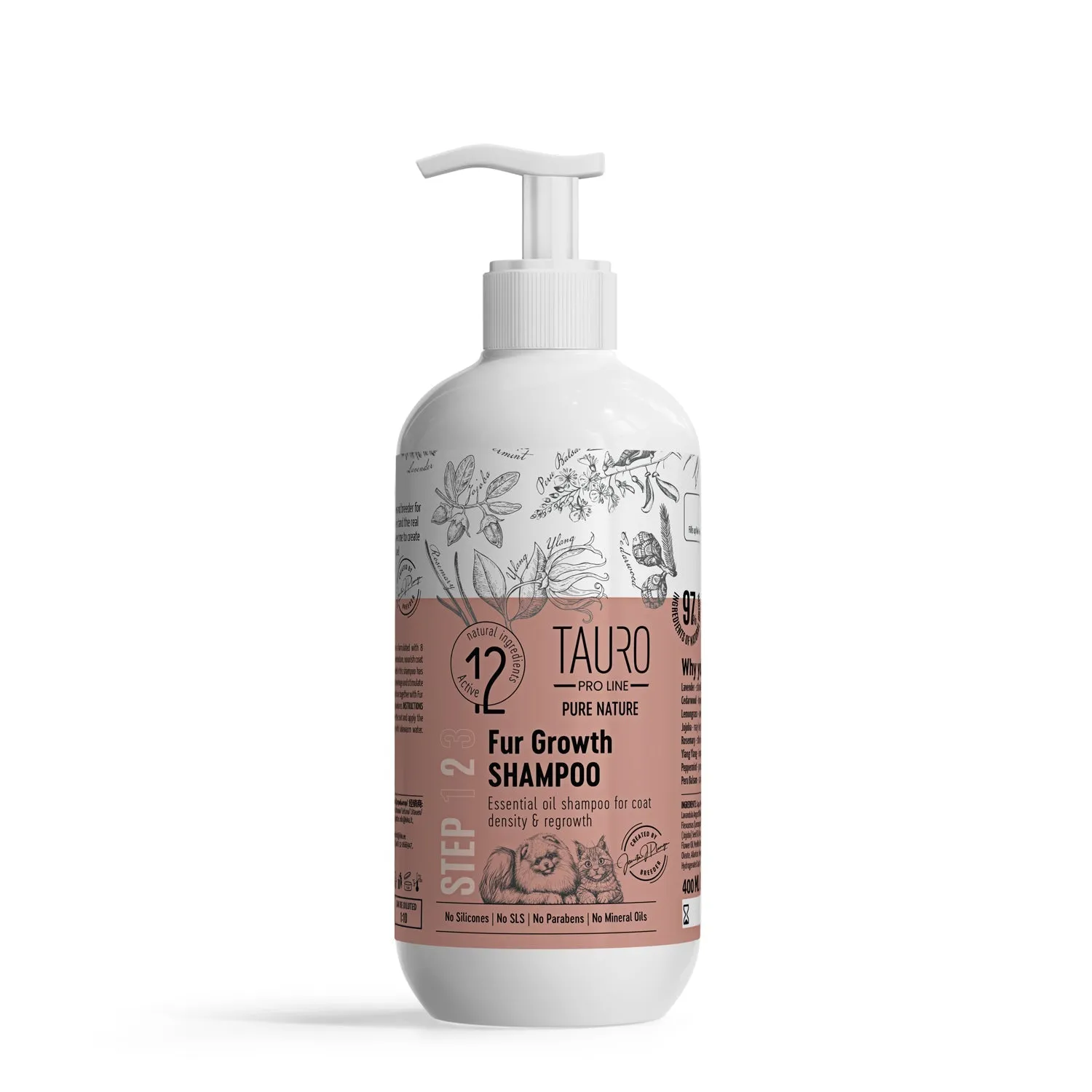 Tauro Pro Line Pure Nature Fur Growth, coat growth promoting shampoo for dogs and cats