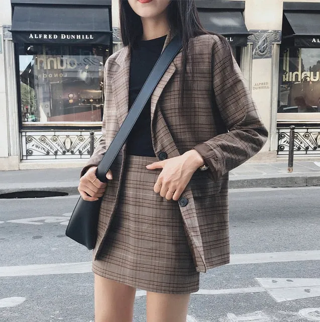 Tenue Coréenne Jupe et Blazer