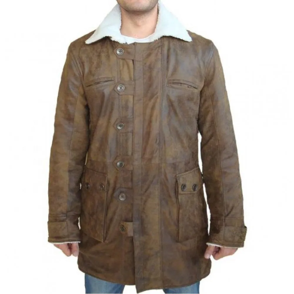 The Dark Knight Rises Tom Hardy Brown Leather Trench Coat