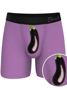 The Double Entendre -Eggplant Ball Hammock Underwear