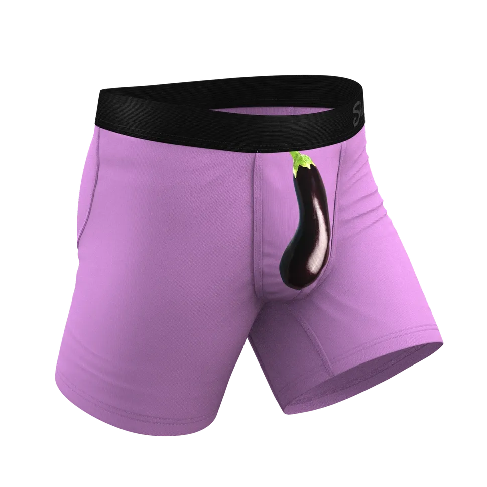 The Double Entendre -Eggplant Ball Hammock Underwear