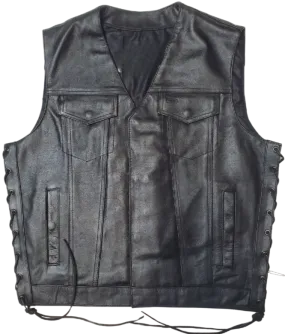 The "Shane" Men's Snap/Zip Leather Vest