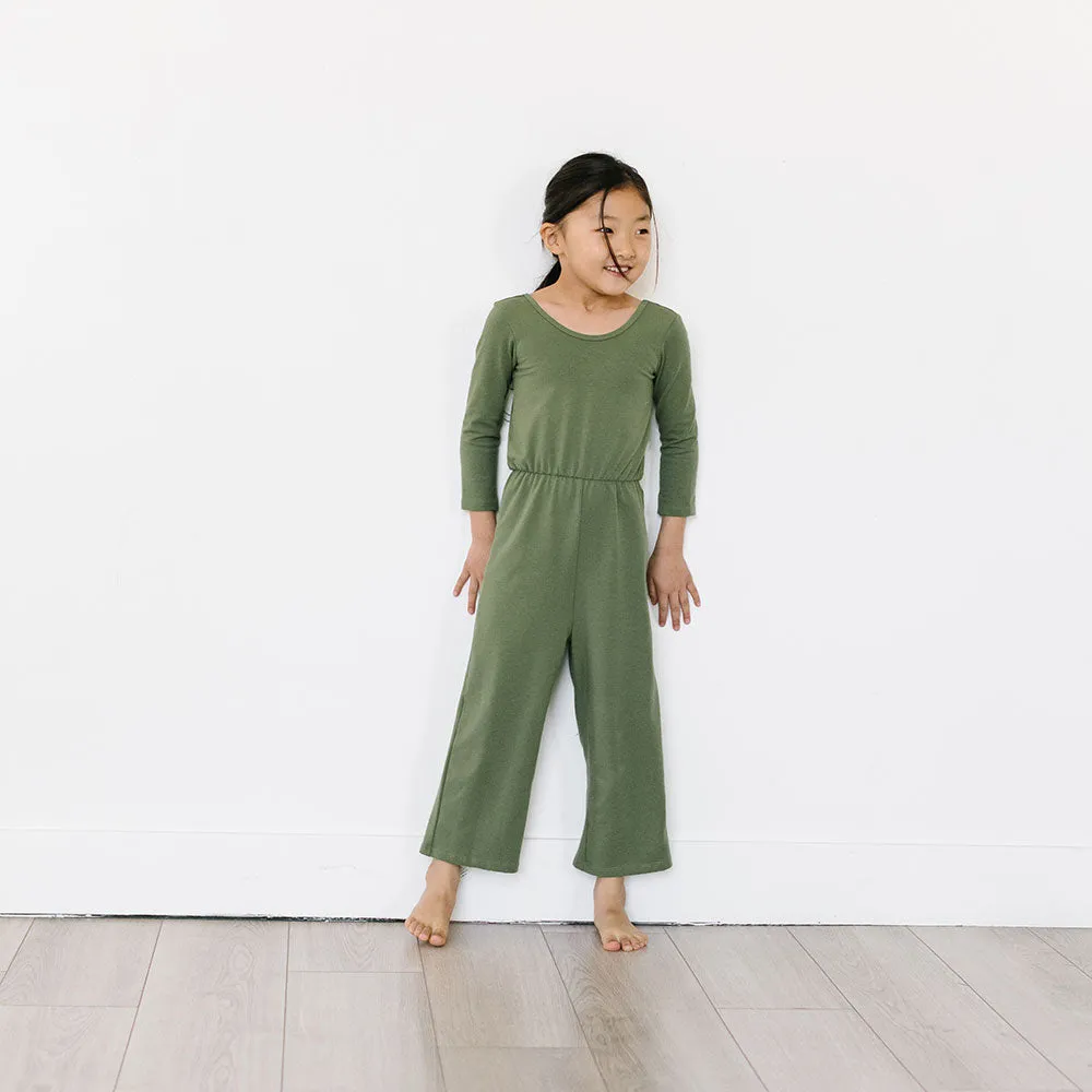 The Wide Leg Jumpsuit in Olivine