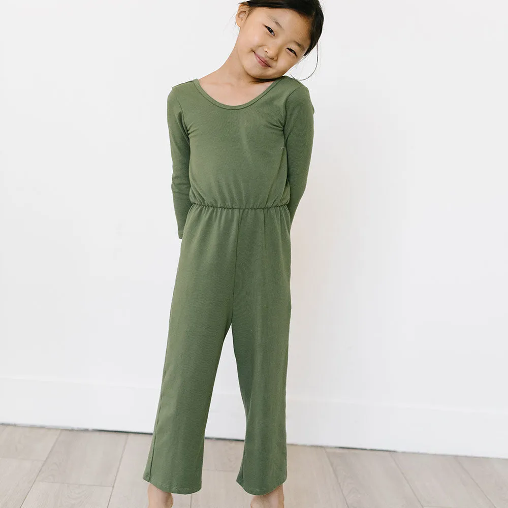 The Wide Leg Jumpsuit in Olivine