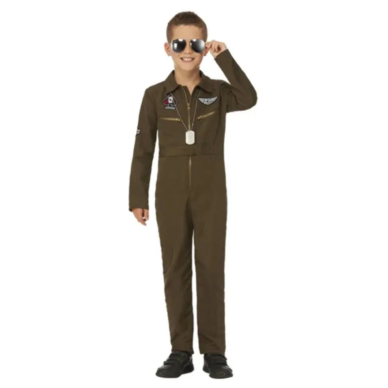 Top Gun Maverick Child's Aviator Costume, Green