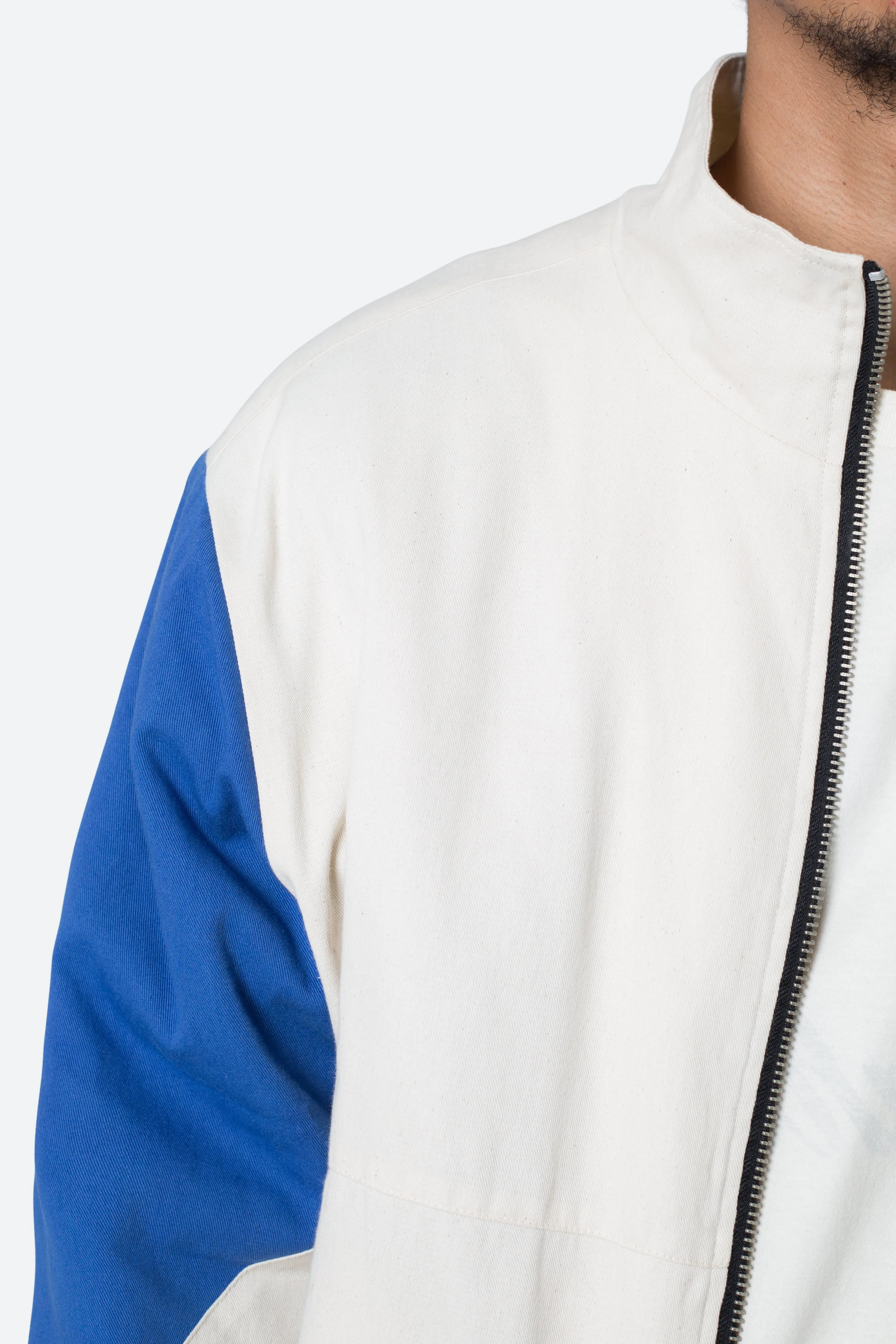 Twill Racing Jacket - Blue/Natural