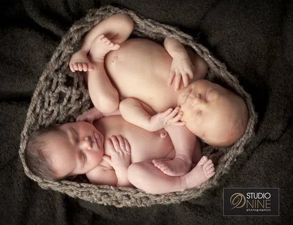 Twin Barley Chunky Baby Bowl Newborn Egg Brown