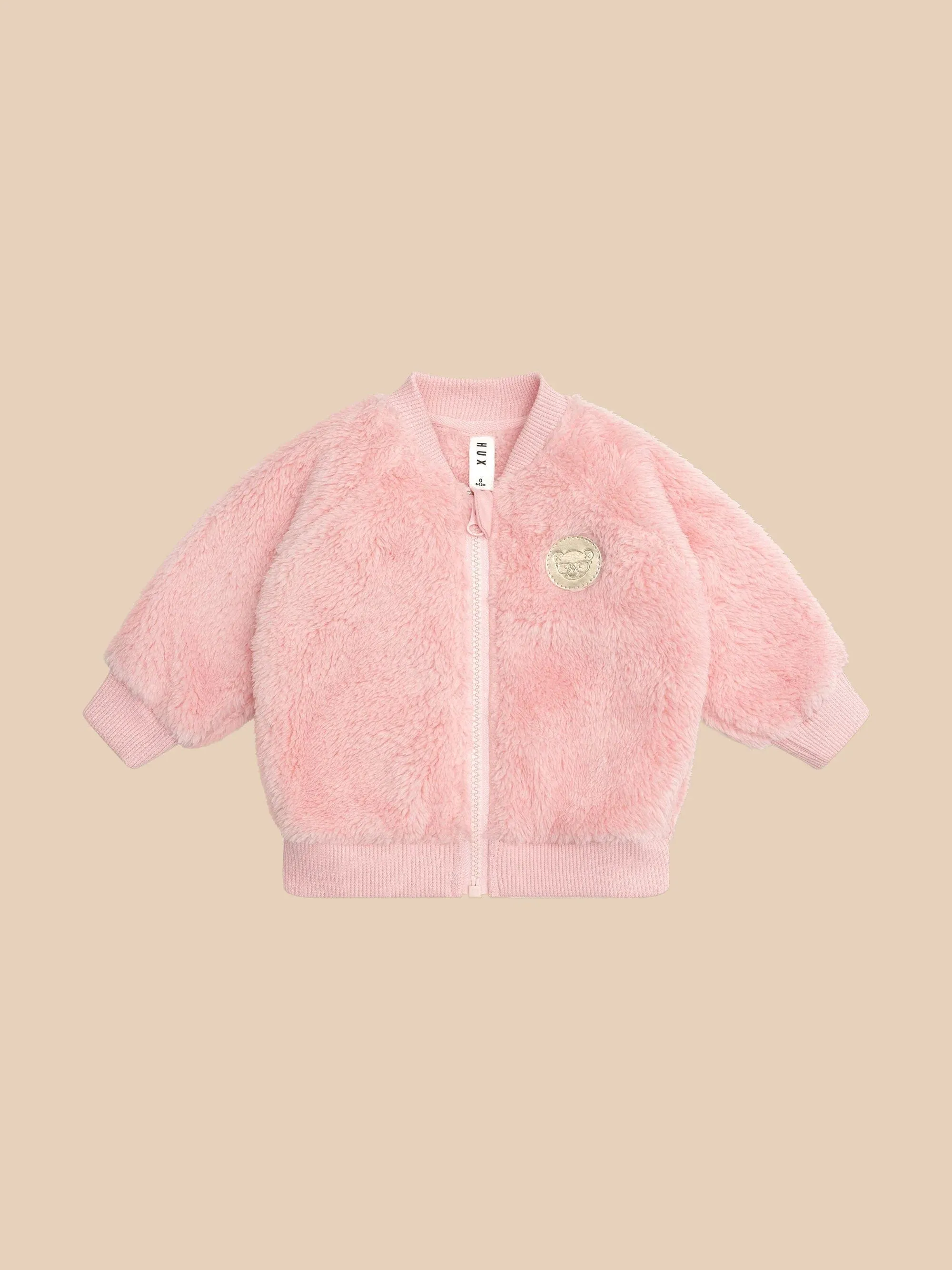 Unicorn heart faux fur jacket