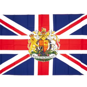 Union Jack with the Royal Coat of Arms of Great Britain Flag 3" x 5