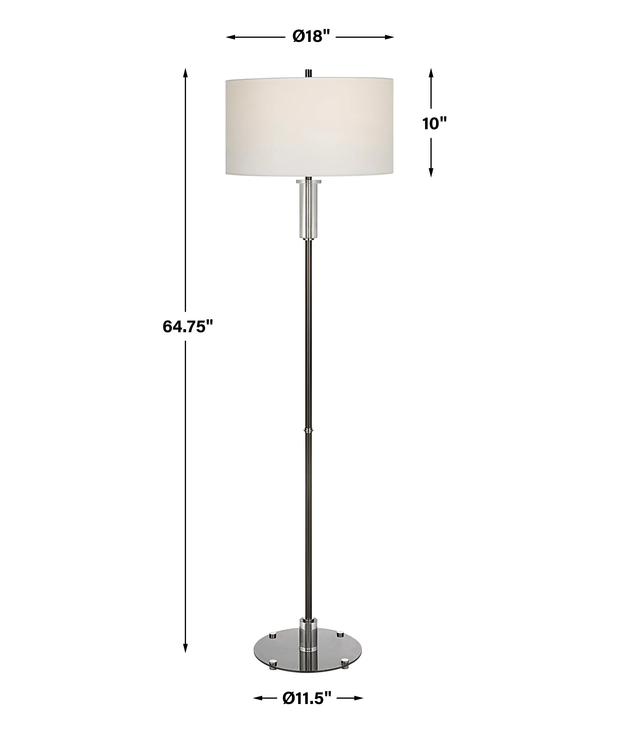 Uttermost Aurelia Steel Floor Lamp