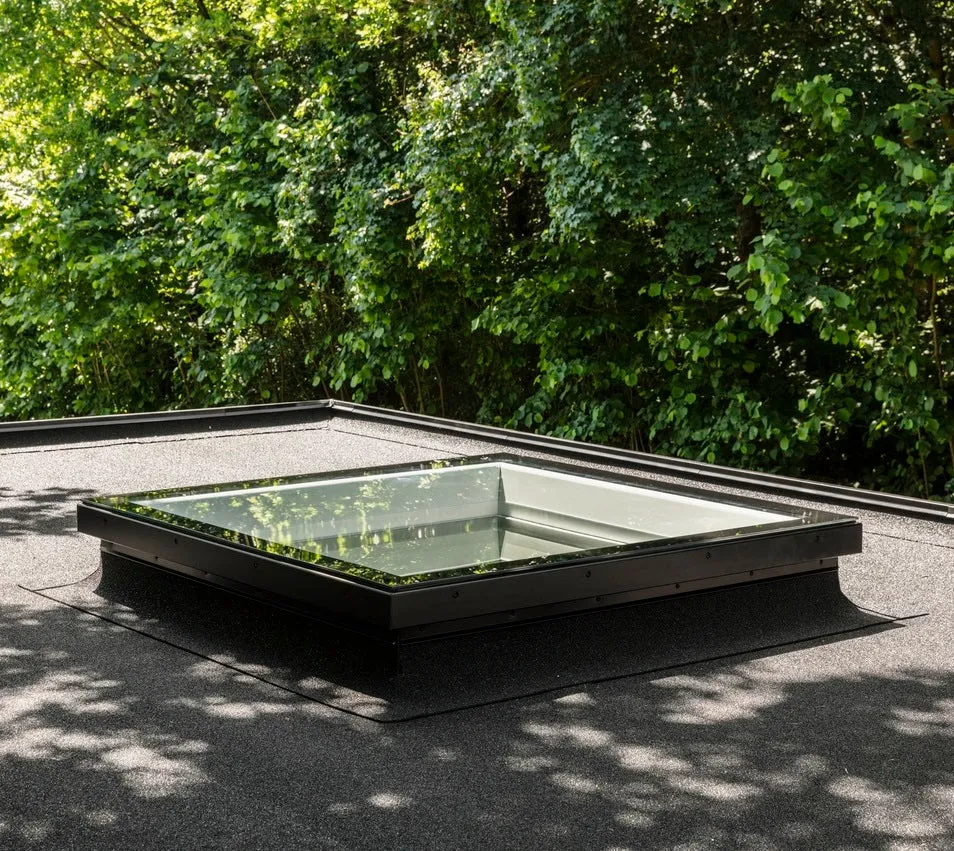 VELUX CFU 120120 S00M Fixed Flat Glass Rooflight Package 120 x 120 cm (Including CFU Double Glazed Base & ISU Flat Glass Top Cover)