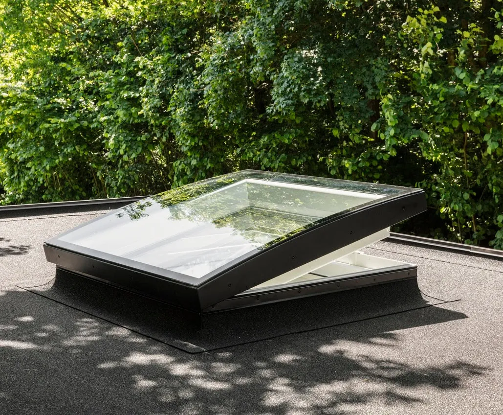 VELUX CVU 060060 1093 INTEGRA® Electric Curved Glass Rooflight Package 60 x 60cm (Including CVU Triple Glazed Base & ISU Curved Glass Top Cover)