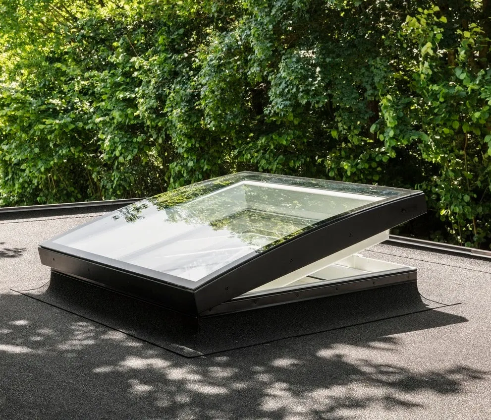 VELUX CVU 080080 1093 INTEGRA® SOLAR Curved Glass Rooflight Package 80 x 80cm (Including CVU Double Glazed Base & ISU Curved Glass Top Cover)