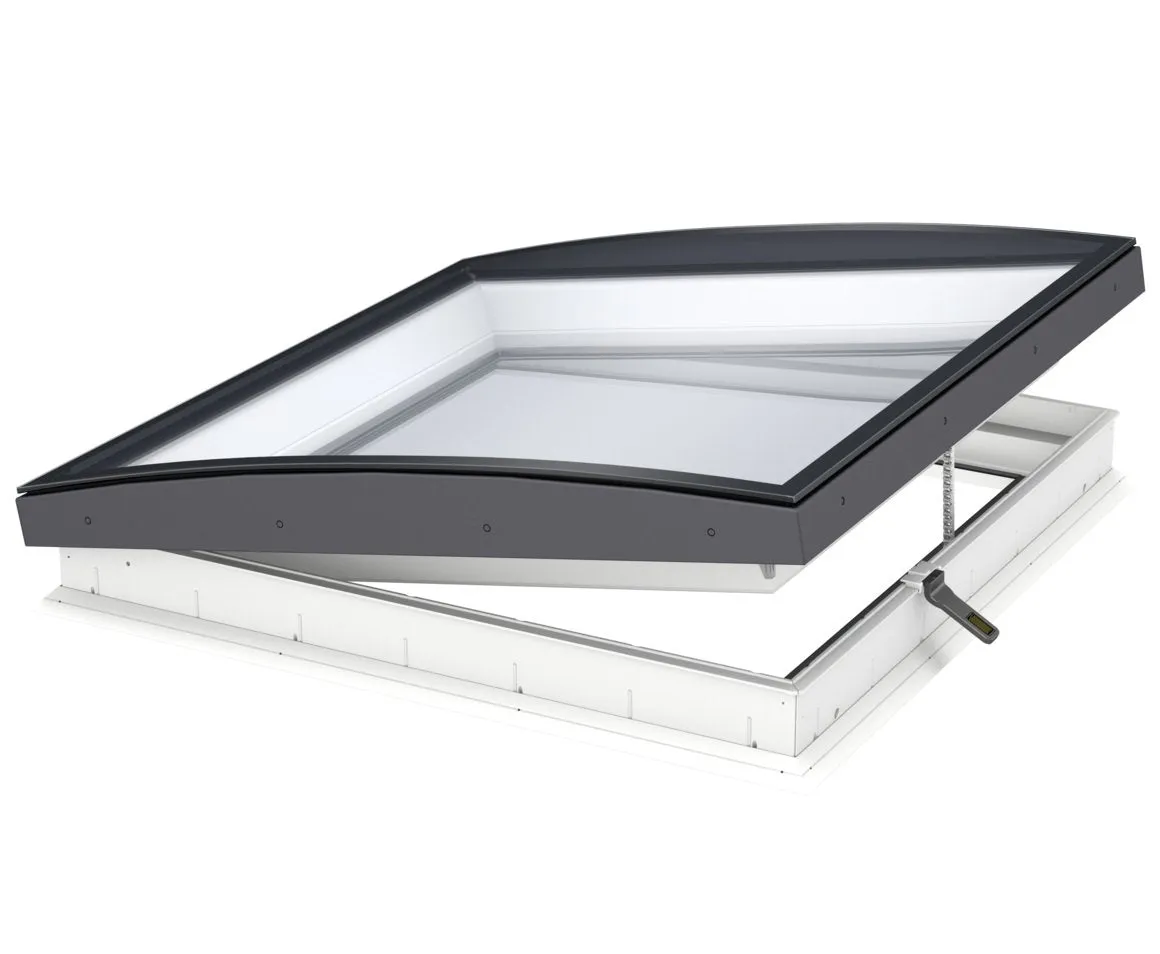 VELUX CVU 080080 1093 INTEGRA® SOLAR Curved Glass Rooflight Package 80 x 80cm (Including CVU Double Glazed Base & ISU Curved Glass Top Cover)