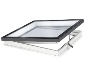 VELUX CVU 100100 S06Q SOLAR Powered Flat Glass Rooflight Package 100 x 100 cm (Including CVU Triple Glazed Base & ISU Flat Glass Top Cover)