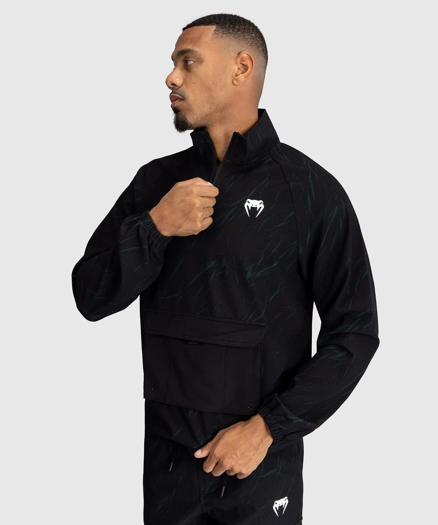 Venum Trooper Men's Half-Zip Jacket - Black/Forest Green