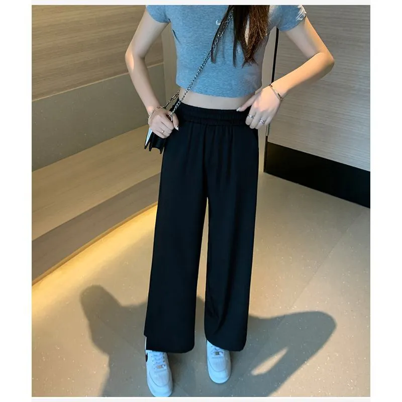 Versatile Split Loose-Fit Chiffon High-Waisted Pants