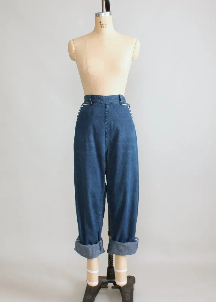 Vintage 1950s Snap Pocket Rockabilly Jeans