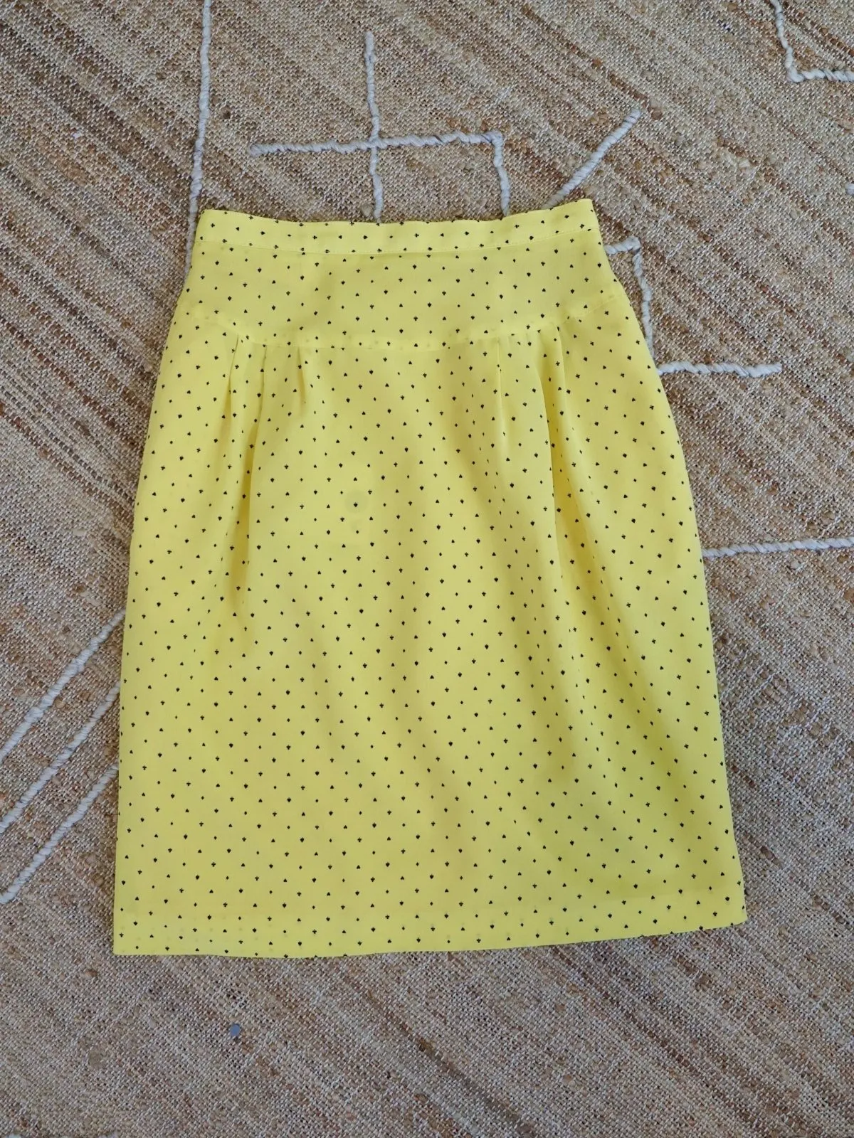 Vintage Canary Yellow Pencil Skirt