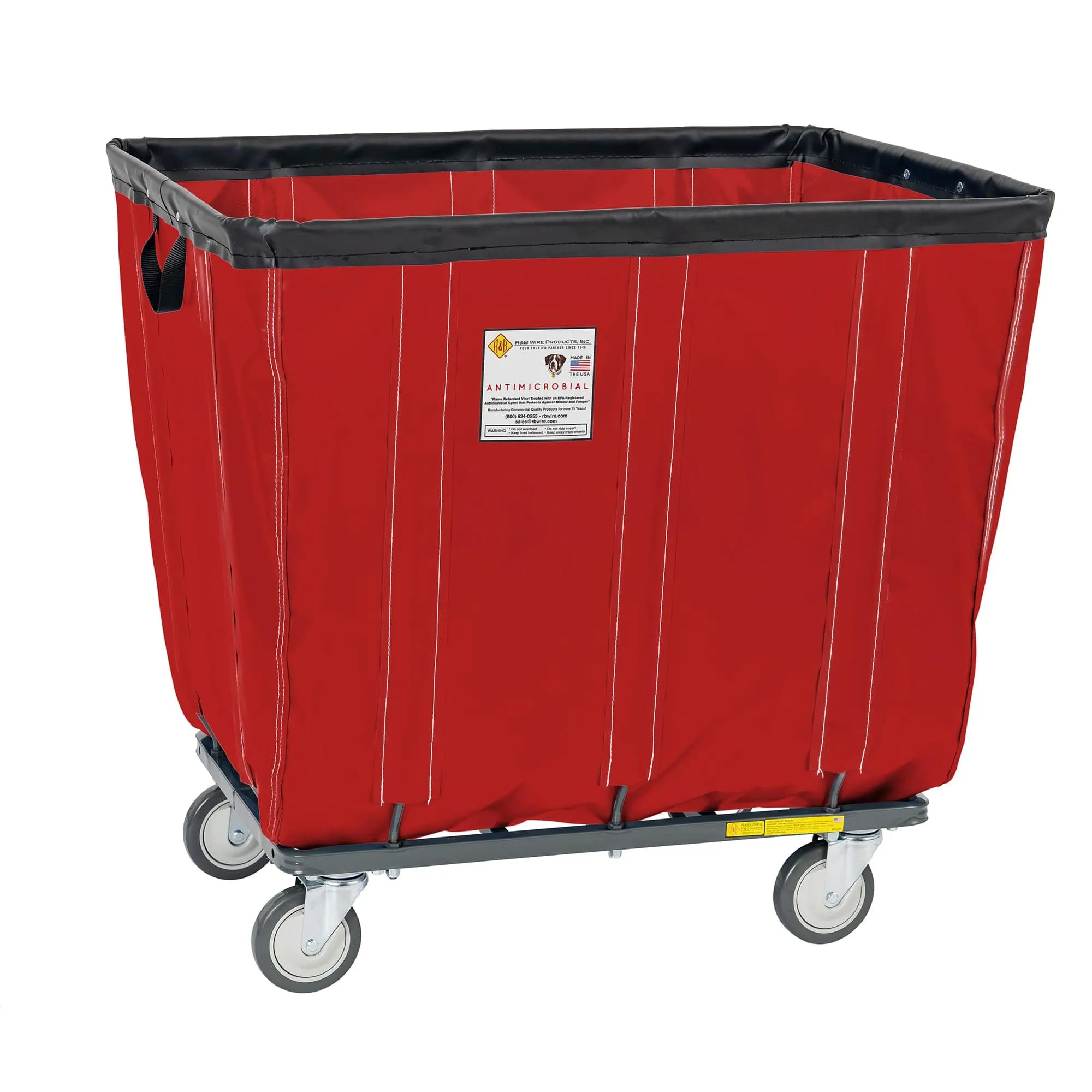 Vinyl Basket Truck with Antimicrobial Liner - 16 Bushel