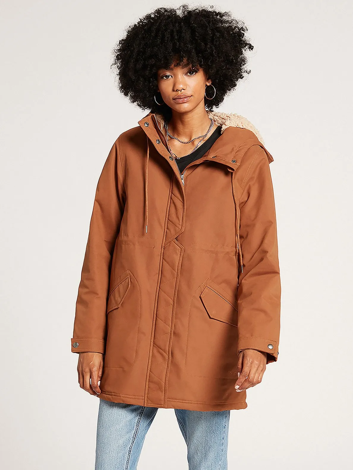 Volcom Less Is More 5K Parka Jacket - Mocha