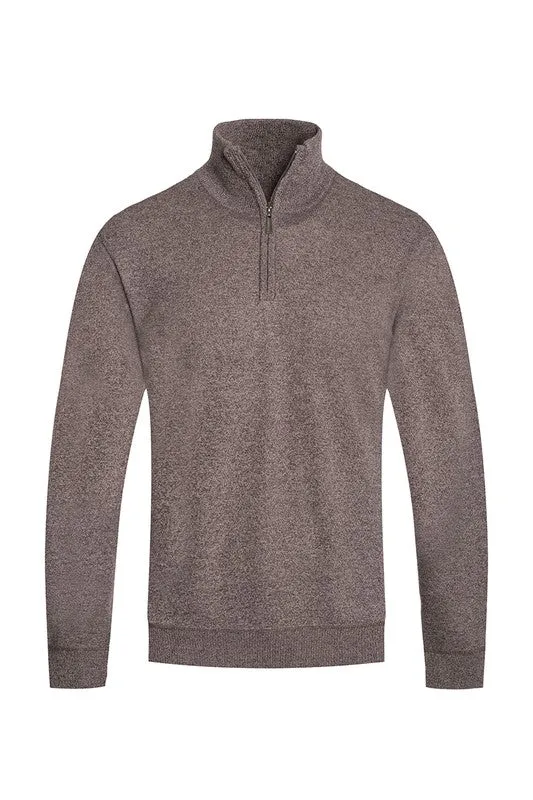 Weiv Mens Knit Quarter Zip Sweater