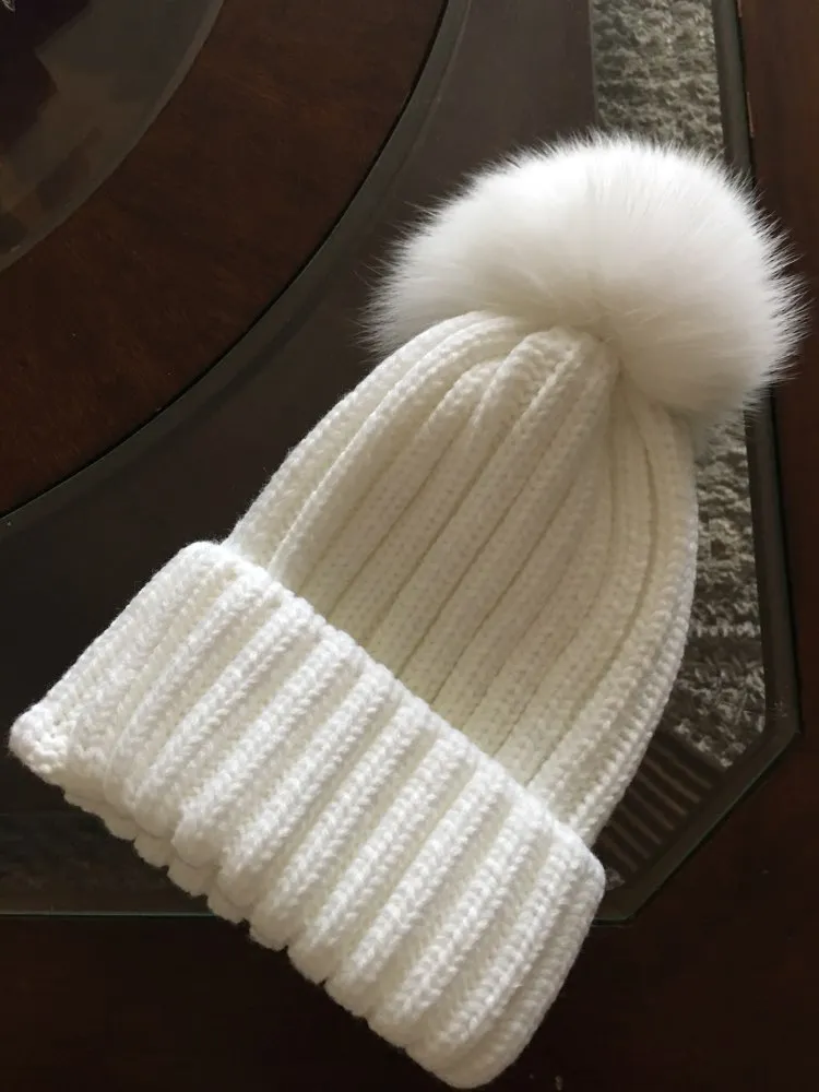 White Fur Pomkin Hat