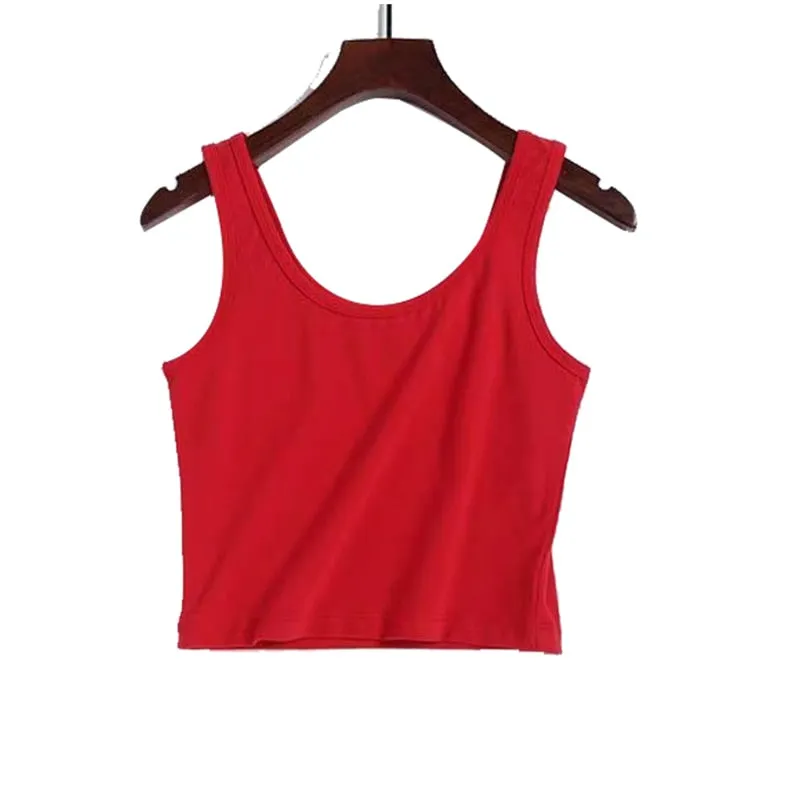 Wjczt 2022 Fashion Sexy Women Candy Colour Crop Tops Sleeveless Short Cotton Knitted Casual Tube Top Female Sleeveless Cropped Vest