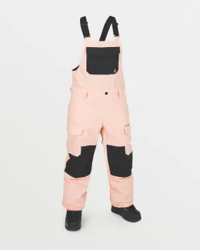 Womens Creston 3D Stretch Bib Overalls - Coral Haze