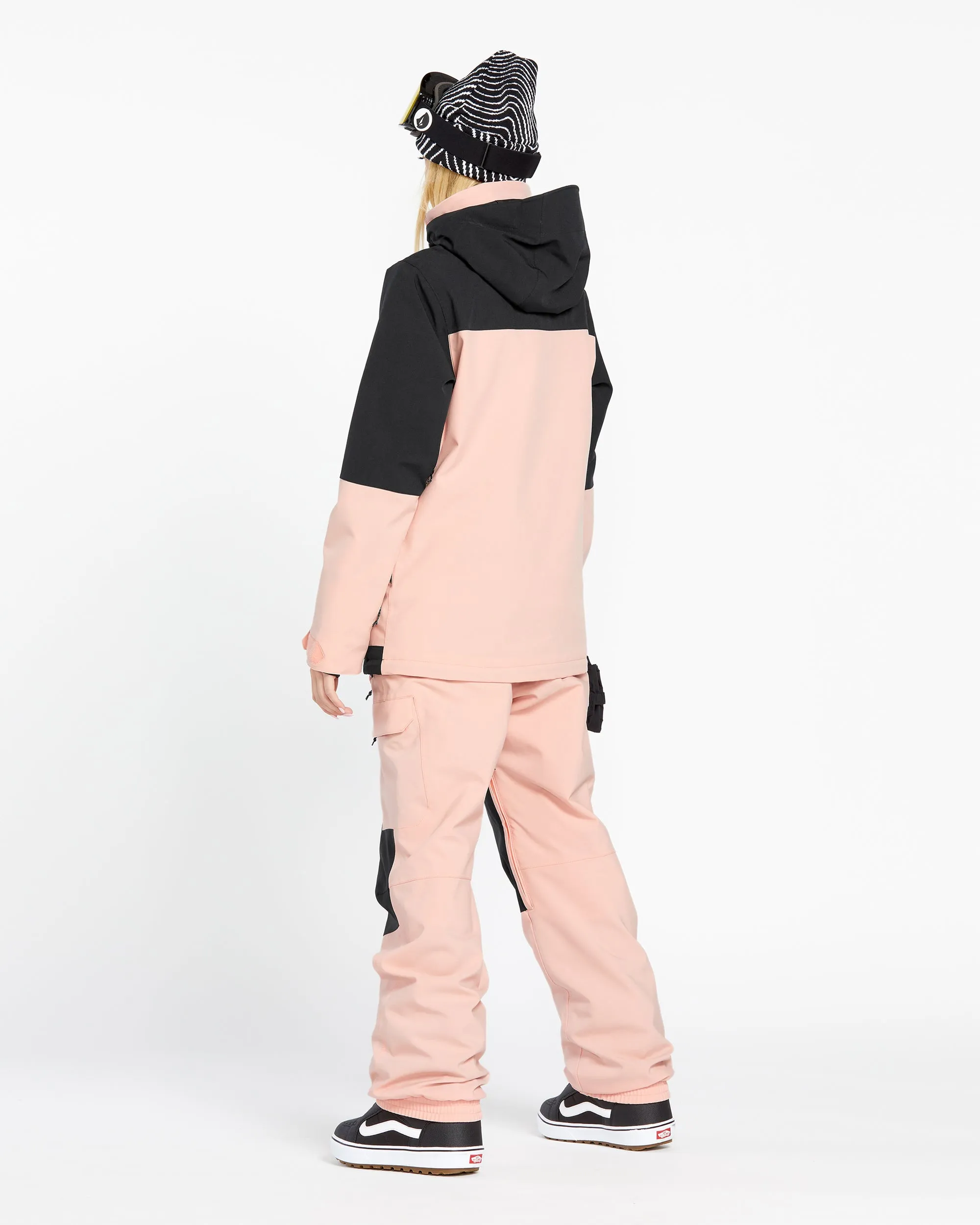 Womens Creston 3D Stretch Bib Overalls - Coral Haze