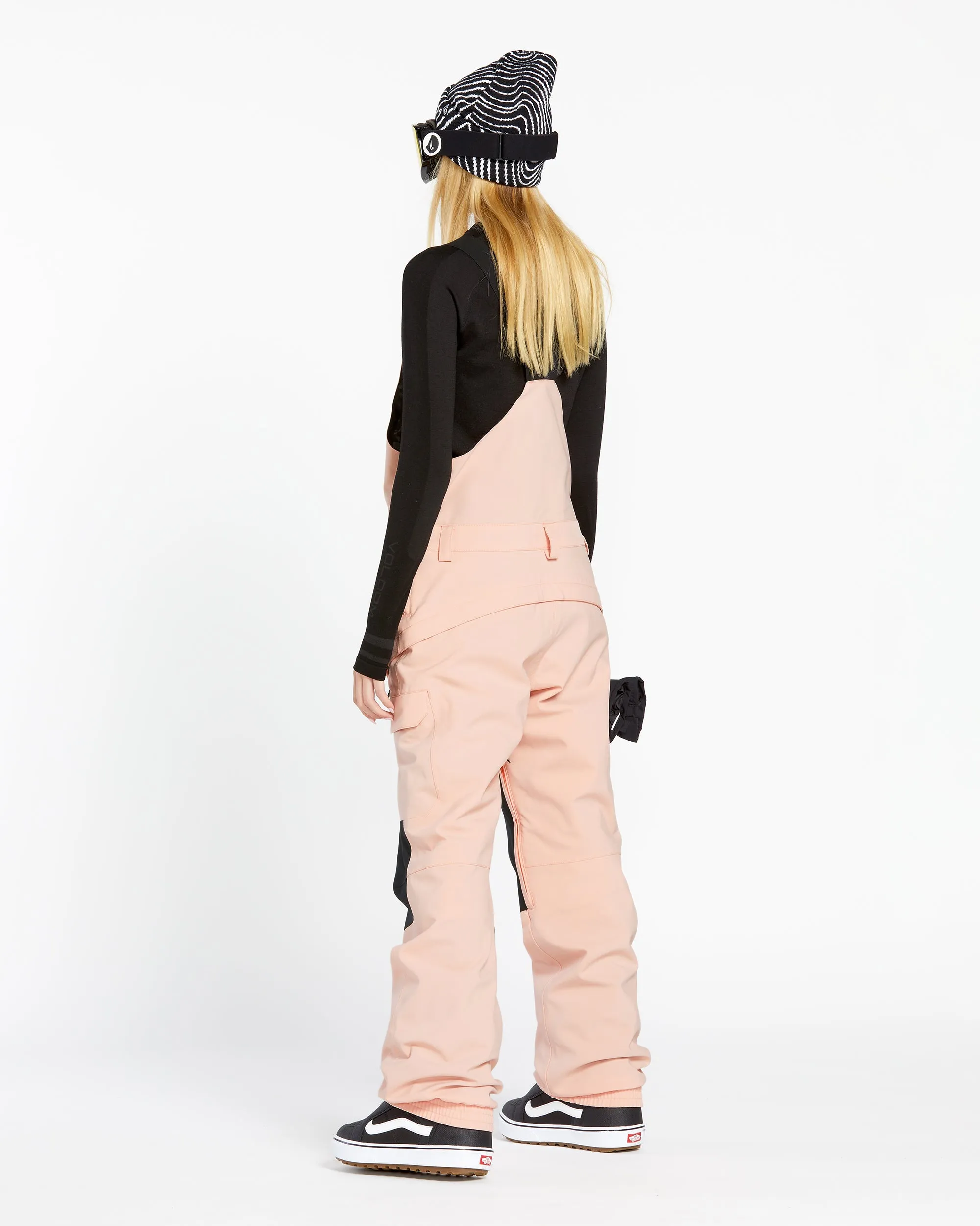 Womens Creston 3D Stretch Bib Overalls - Coral Haze