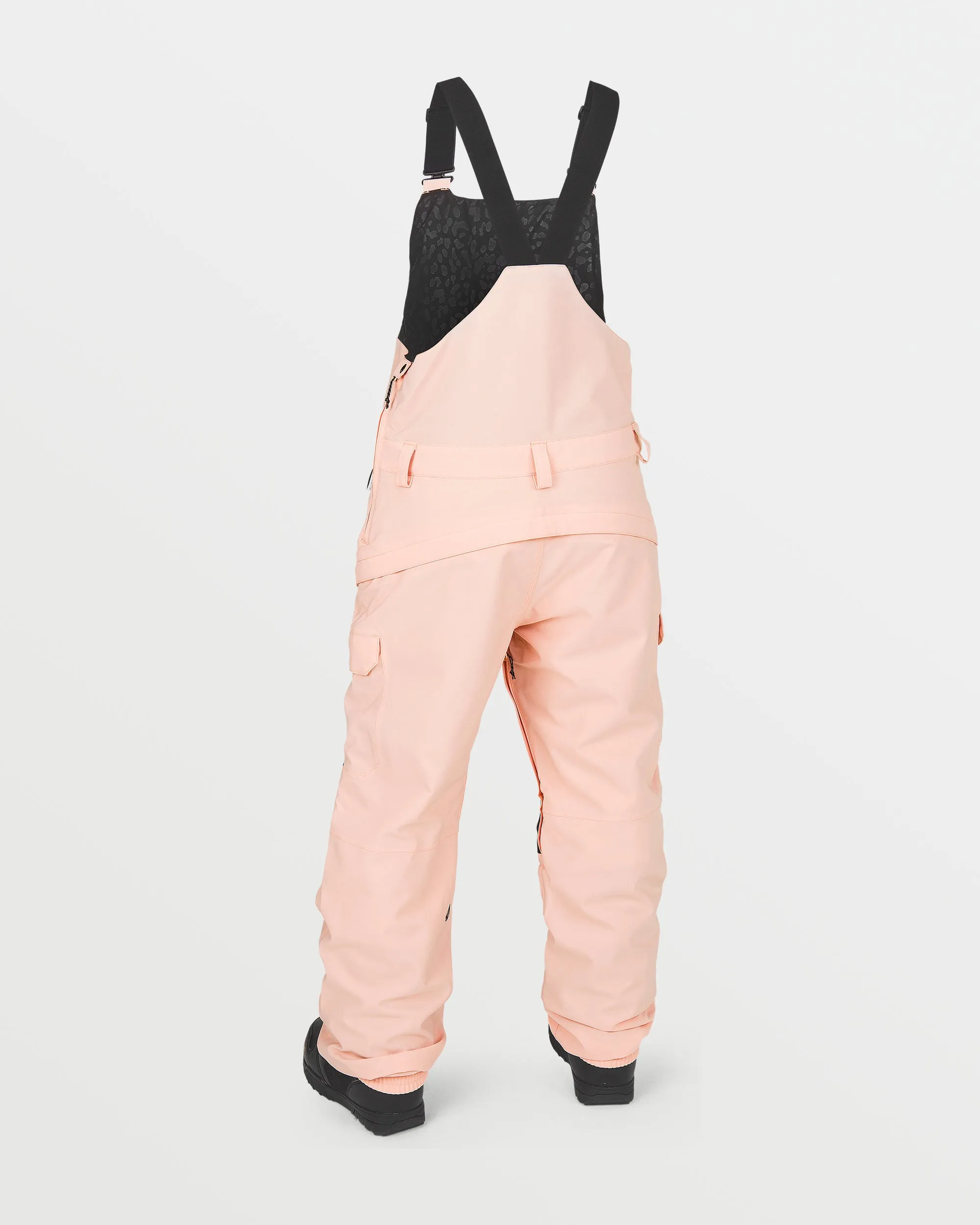 Womens Creston 3D Stretch Bib Overalls - Coral Haze