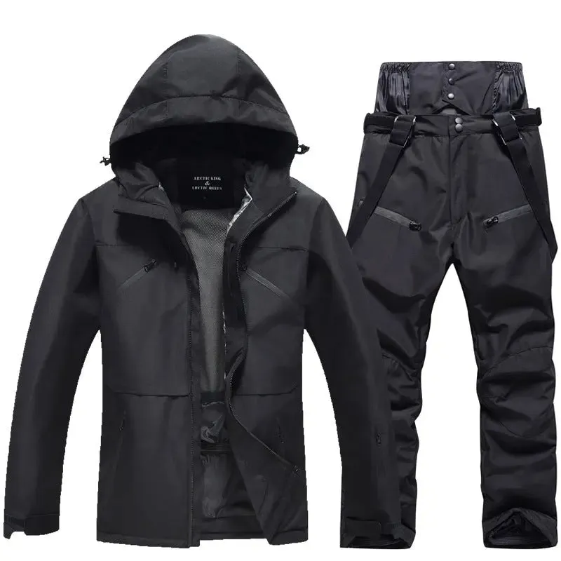 Women's Insulated Zip-up Snow Jacket & Pants Set