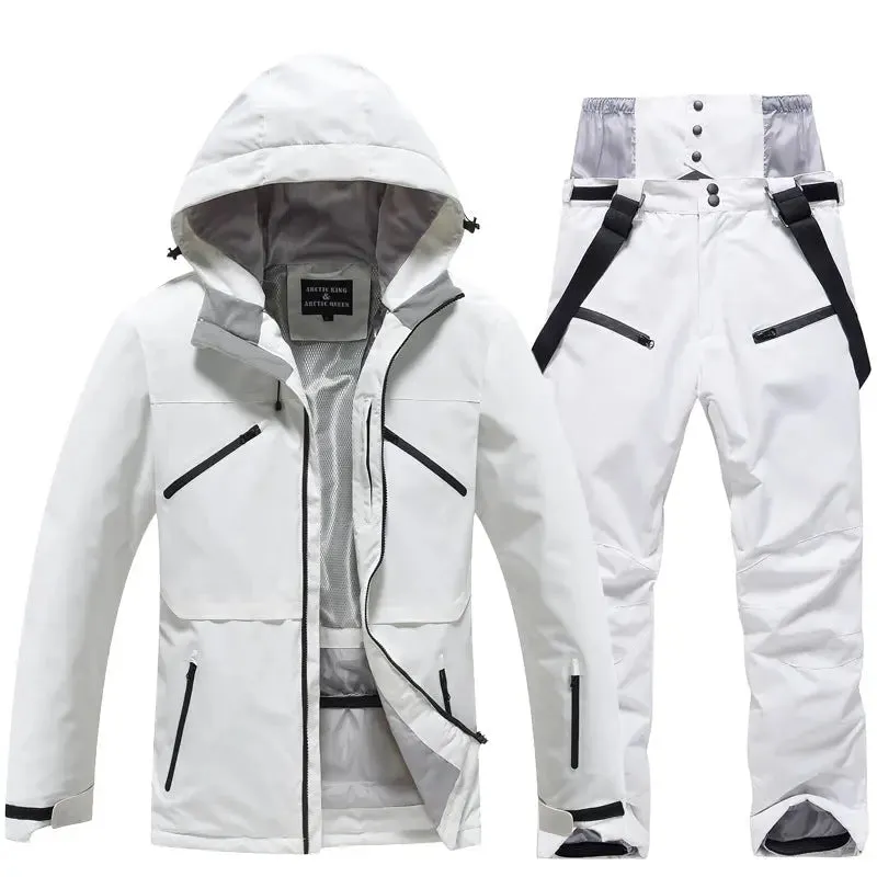 Women's Insulated Zip-up Snow Jacket & Pants Set