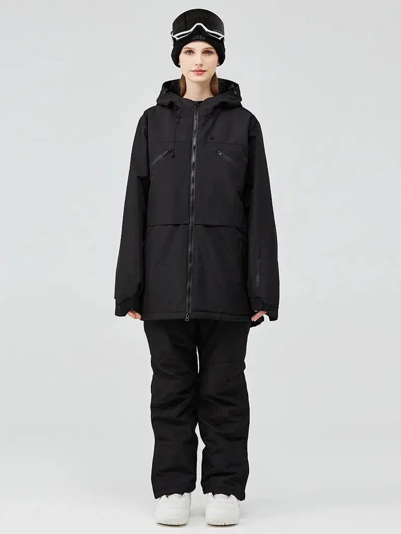 Women's Insulated Zip-up Snow Jacket & Pants Set