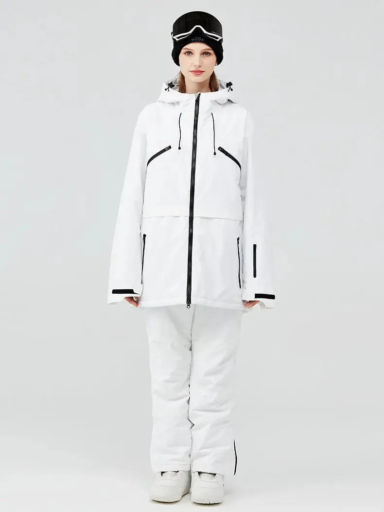 Women's Insulated Zip-up Snow Jacket & Pants Set