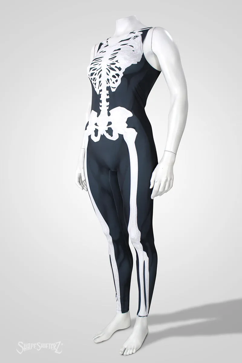 Women's Skeleton sleeveless catsuit