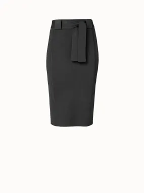 Wool Silk Stretch Pencil Skirt