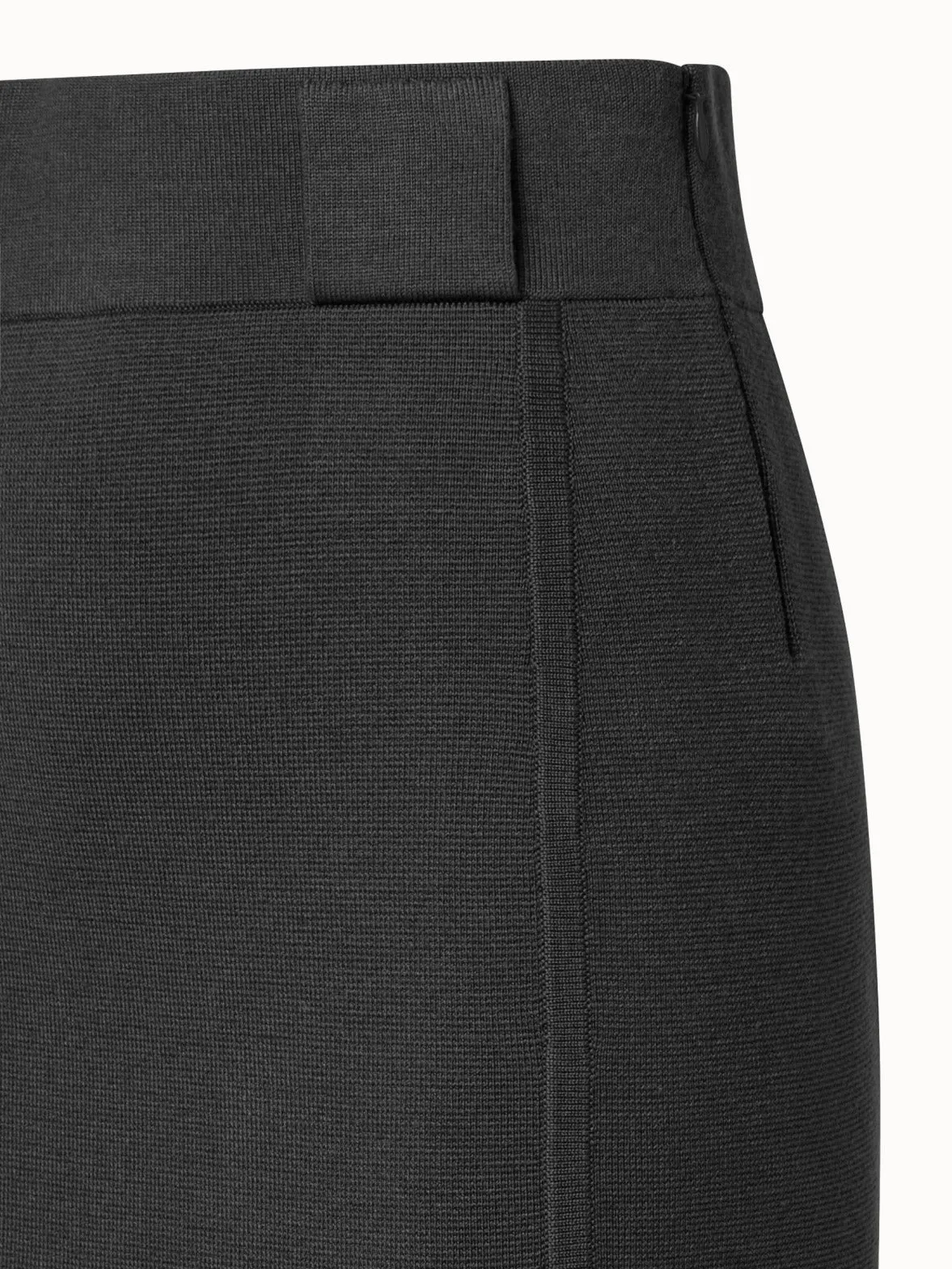 Wool Silk Stretch Pencil Skirt