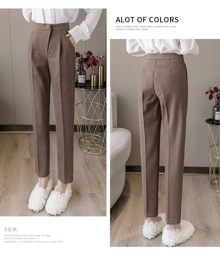 Woolen Trousers Women Are Thin Daddy Harem Pants