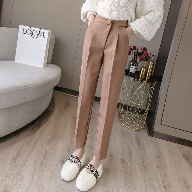 Woolen Trousers Women Are Thin Daddy Harem Pants