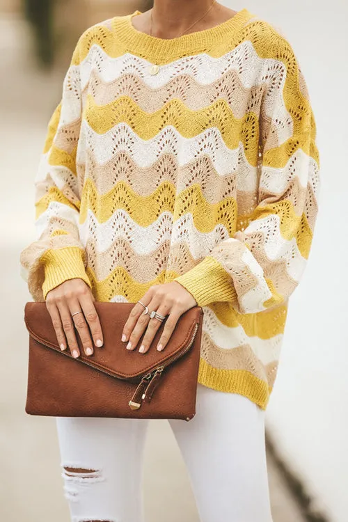 You Are My Sunshine Bright Yellow Stripe Sweater